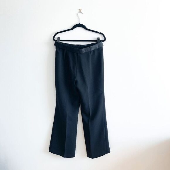 Joseph Ribkoff Women's Tailored Trouser Pants Belted Rhinestone Buckle Black 10 - Picture 2 of 8